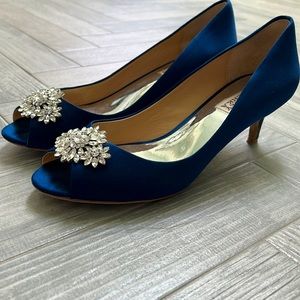 Badgley Mischka Size 8.5 W Blue wedding shoes